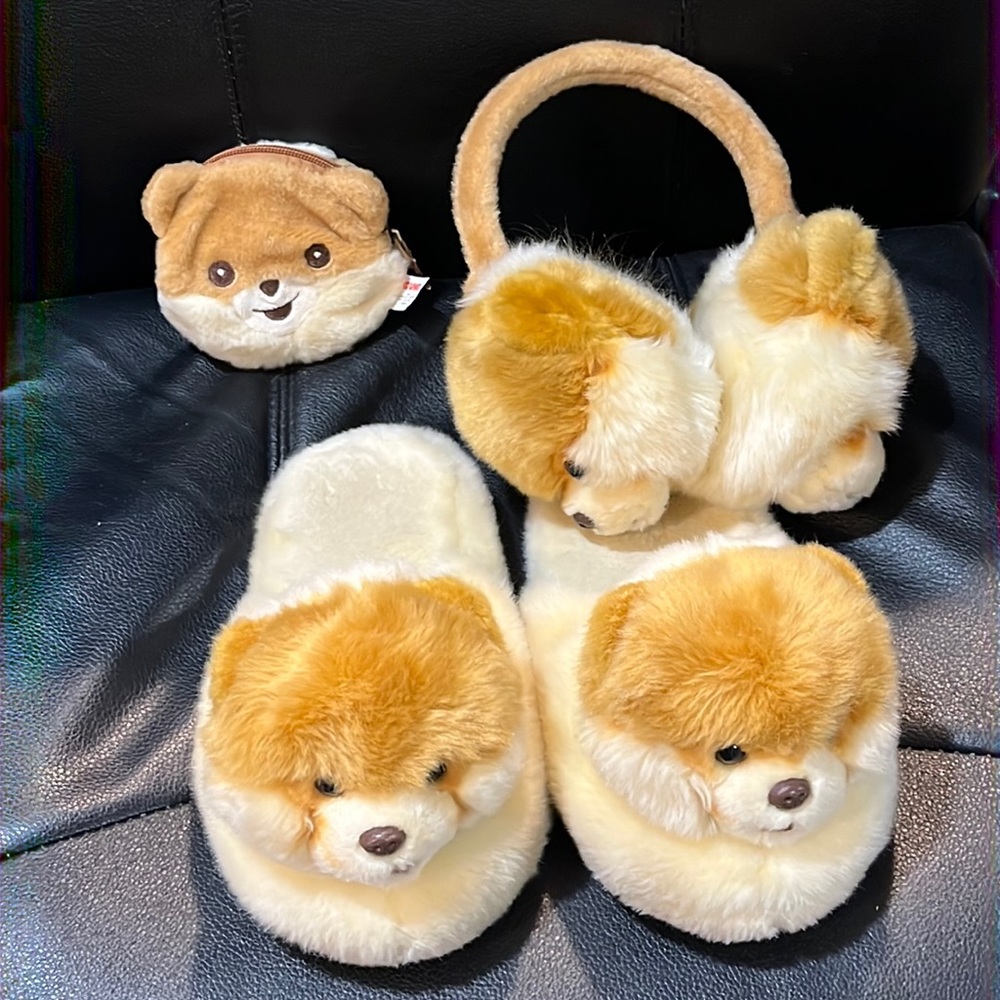 Gund Boo Slippers, Earmuffs and Change Purse